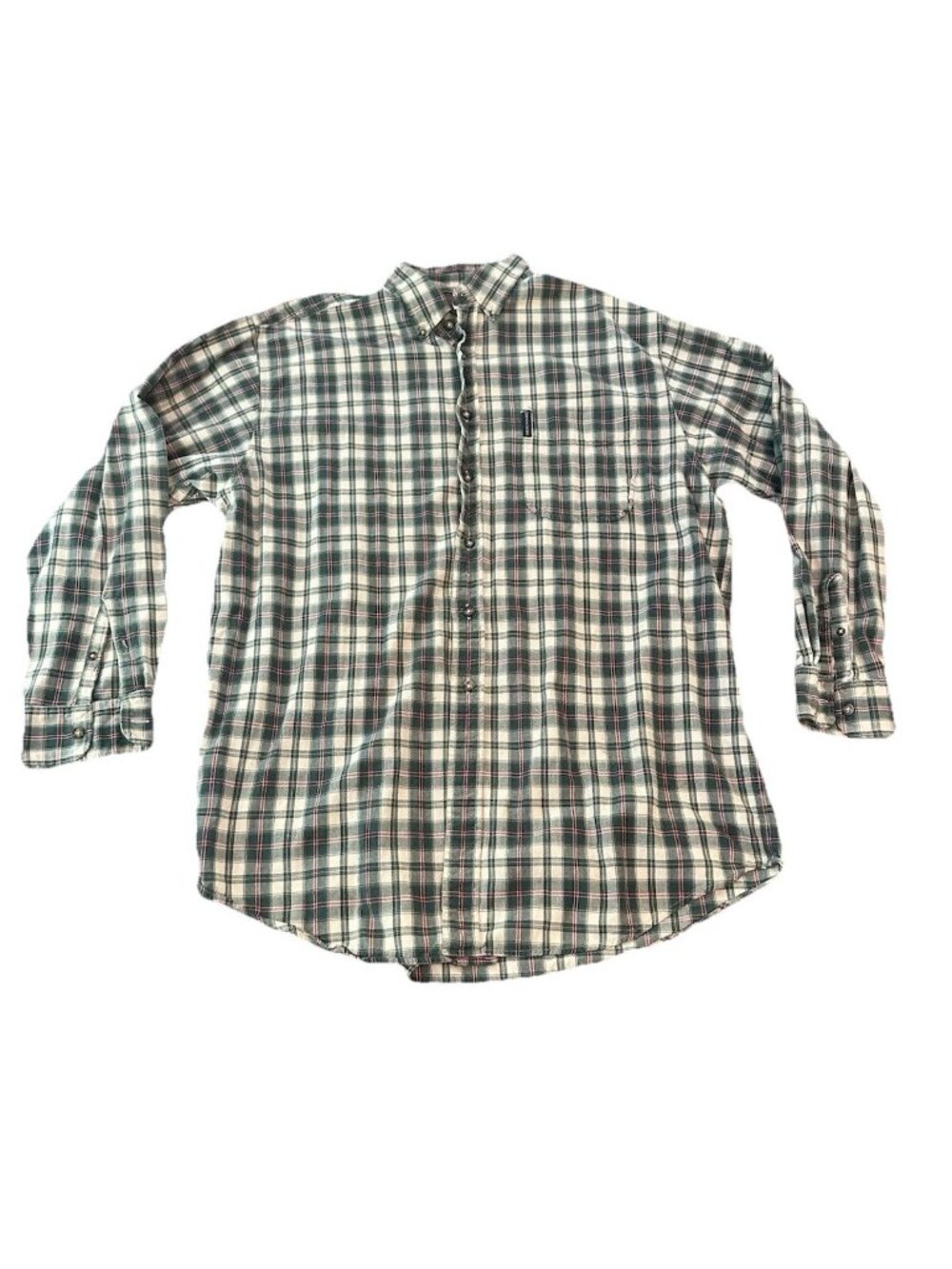 Vintage 90s Abercrombie & Fitch Plaid Flannel The Big Shirt L Lumberjack Grunge‎